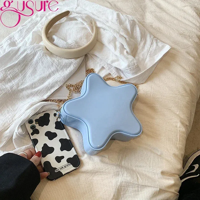 Sohiwoo  Women Mini Crossbody Simple Trendy Handbags Chain Small Bag PVC For Women Jelly Fashion Bag Brand Shoulder Start Luxury